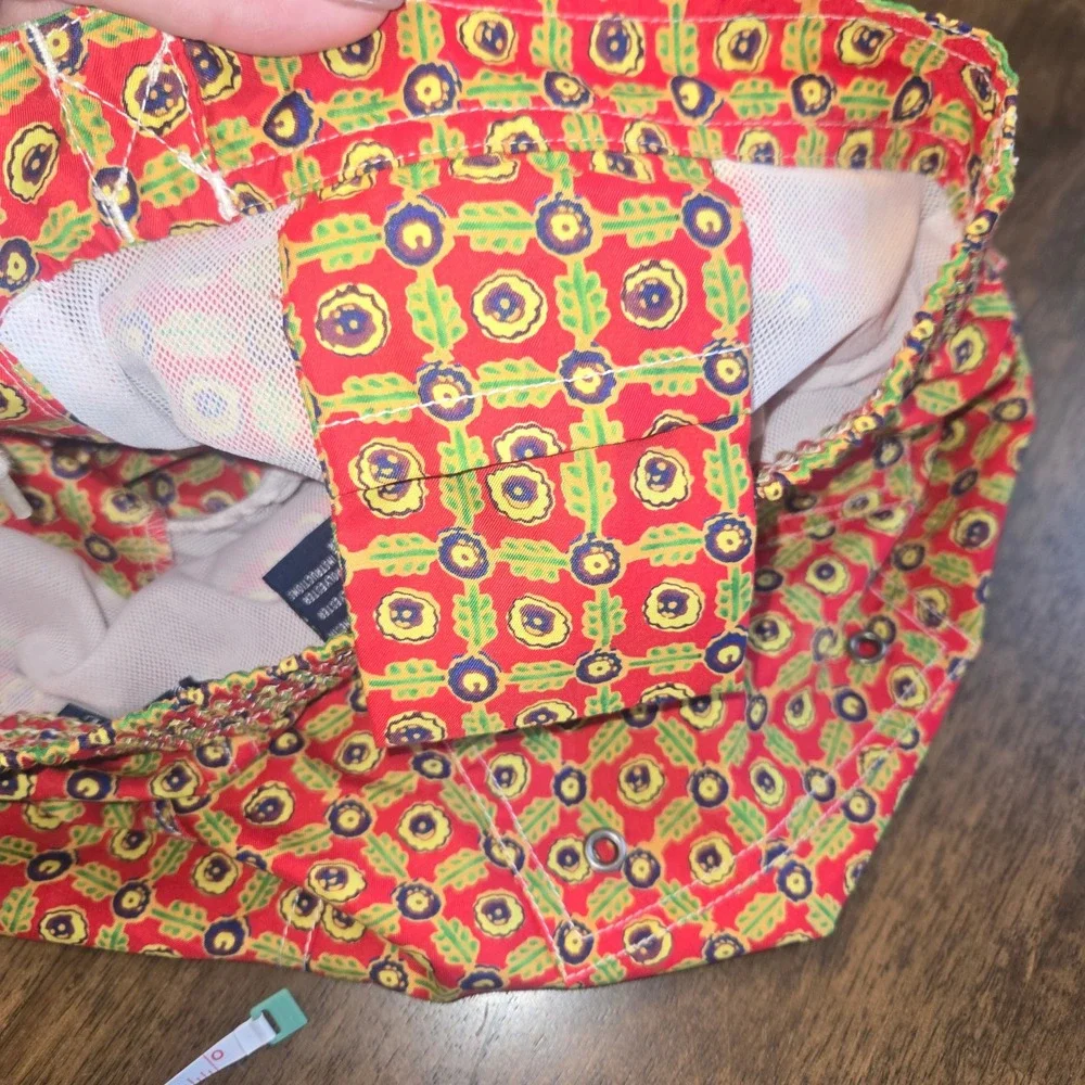 Polo‎ Ralph Lauren Mens Floral Swim Trunks Red Yellow Geometric Board Shorts L